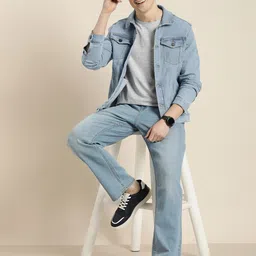 HERE&NOW Solid Denim Jacket image 2