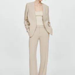 MANGO Collarless Front-Open Blazers image 3