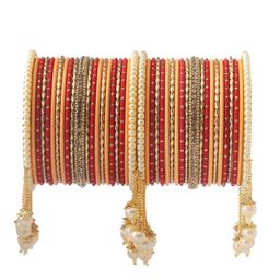 RIJOLI Red Alloy Gold-Plated Bangle image 2