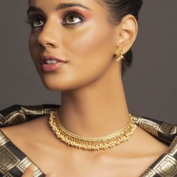 Fida Gold-Plated White Pearls Choker Jewellery Set-26