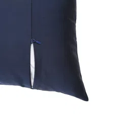 ANS Navy Blue & Lime Green Set of 3 Striped Rectangle Cushion Covers image 3