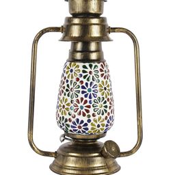 Devansh Multicoloured Textured Contemporary Mosaic Lantern Table Lamp image 2