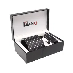 MANQ Men Black & White Geometric Accessory Gift Set-8