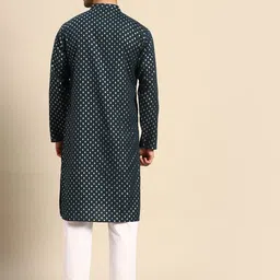 Anouk Men Printed Kurta With Pyjamas image 3