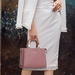 Exotic Structured Handheld Bag With Detachable Sling Strap image 3