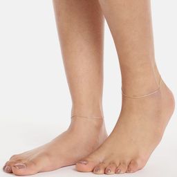 Zavya Pair Of 925 Sterling Silver Rhodium-Plated Anklets image 4