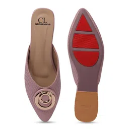 Carlton London Textured Party Block Mules with Buckles image 5