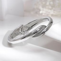 Rubans Voguish Rhodium-Plated Bangle-Style Bracelet-picture-38