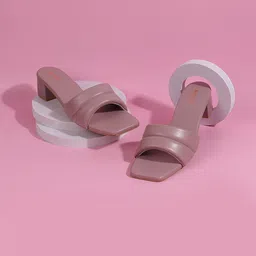 Mochi Mauve Block Heels image 1