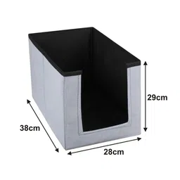 Kuber Industries Set Of 3 Grey Solid Non-Woven Shirt Stacker Wardrobe Organiser image 2
