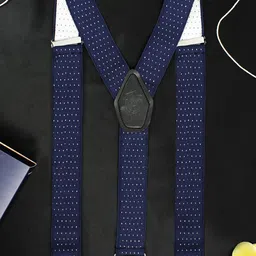 PELUCHE Men Maroon Steaming Polka Dot Suspenders-image-64
