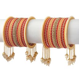 RIJOLI Red Alloy Gold-Plated Bangle image 4