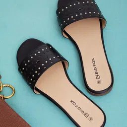 Big Fox Women Embellished Laser Cuts Open Toe Flats-8