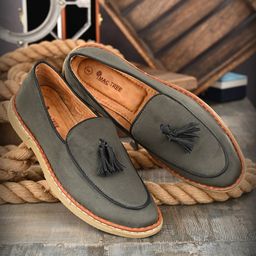 Mactree Men Olive Green Solid Formal Loafer Shoes-image-72