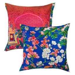 SEJ by Nisha Gupta Multicoloured 16" x 16" Set of 10 Square Cushion Covers image 3