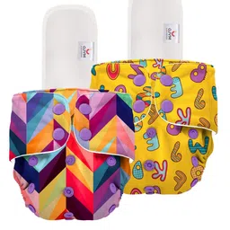 Mylo Kids Pack Of 2 Printed Cloth Diapers-image-28