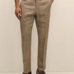 Men Regular Fit Flat-Front Trousers-image-78