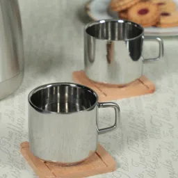 dynore 140 ML Silver Stainless Steel Cups Set of 4 by Dynamic Store-picture-36