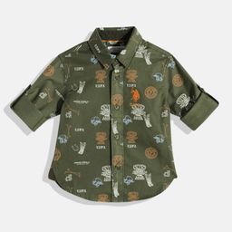 U.S. Polo Assn. Kids Boys Printed Pure Cotton Casual Shirt-picture-49