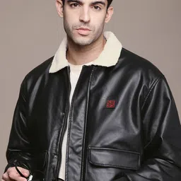 French Connection Spread Collar Biker Jacket-image-3