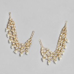 Peora Gold Plated Kundan Studded Quirky Earrings-51