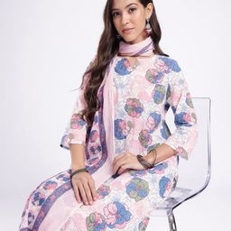 Anouk Rustic Floral Printed Straight Kurta with Trousers & Dupatta-picture-6