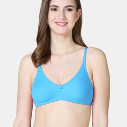 VStar Blue Solid T-Shirt Bra-42