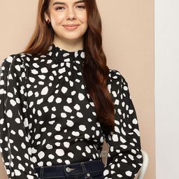 encore by INVICTUS Geometric Printed Top-image-44