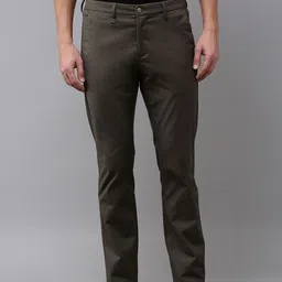 Van Heusen Men Solid Slim Fit Formal Trousers-11