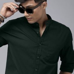 Roadster Men Green Solid Casual Shirt-image-53