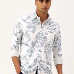 Integriti Slim Fit Abstract Printed Casual Shirt-image-41