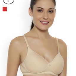 Floret Women Pack of 2 Bras T3010_Red-Skin_40B-25
