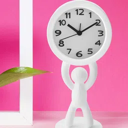 Archies White Round Solid Analogue Alarm Clock-image-62