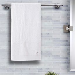 MASPAR Unisex White Solid 550 GSM Medium Bath Towel-picture-1