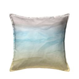 HOUZZCODE Off-White & Yellow Set of 2 Geometric Square Cushion Covers image 3