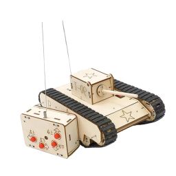 DIY Tracked Tank STEM Kit Wooden Electric Motor Remote Control Tracked Tank Science Experiment Kit - RS6313DIY Tracked Tank STEM Kit Wooden Electric Motor Remote Control Tracked Tank Science Experiment Kit - RS6313-22