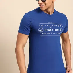 United Colors of Benetton Men Typography Printed Slim Fit T-shirt-image-43