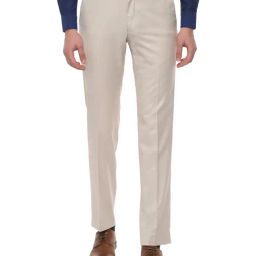 Van Heusen Cream Slim Fit Trousers-image-92