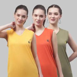 Vimal Jonney Multicolor Cotton T-Shirt - Pack of 3-picture-40