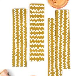 freedom tree Worli Water Pure Cotton Lime Zest Print & Pattern Napkins -Set Of 4 image 3