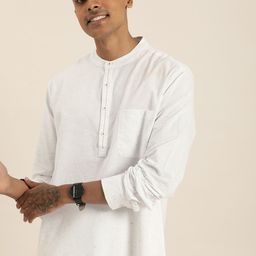 Taavi Woven Legacy Straight Kurta with Speckled Detail-picture-34