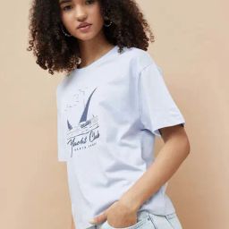 Fame Forever By Lifestyle Blue Cotton Regular Fit Printed T-Shirt-image-80
