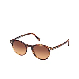 Tom Ford Men Round Sunglasses with UV Protected Lens-image-97