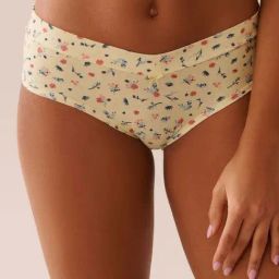 La Vie En Rose Yellow Cotton Floral Print Panties-picture-21