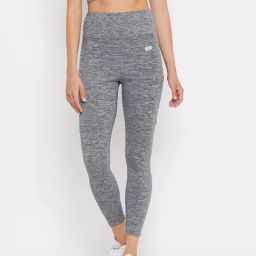 Clovia Grey Textured Tights-image-63