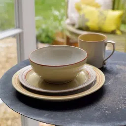 DENBY Heritage Veranda Light Yellow Stoneware Cereal Bowl (820 ml) - Set of 1-17