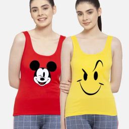 Friskers Multicolor Printed Camisole (Pack Of 2)-image-23