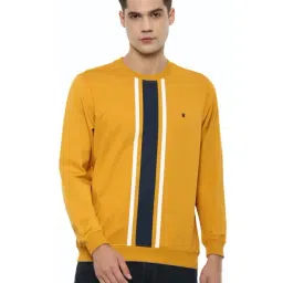 Louis Philippe Sport Yellow Cotton Regular Fit Striped Sweatshirt-picture-27