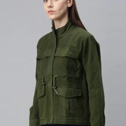 VOXATI Green Regular Fit Jacket-image-0