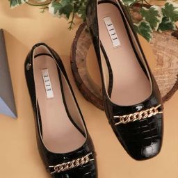 Elle Women's Black Flat Ballets-image-93